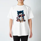  Dark blancoの視覚を奪う猫 Regular Fit T-Shirt