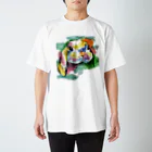 ホップステップジャンピングの垂れ耳うさぎのカラフルグッズ Regular Fit T-Shirt