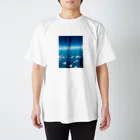 青空の飛行機から見た青空 スタンダードTシャツ