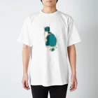 R!KAのグラフィックネコ（青み） Regular Fit T-Shirt