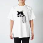 ルクとなかよし3ニャンズのおて！！クロちゃん Regular Fit T-Shirt