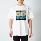 Teal Blue CoffeeのCafe music - Meeting place - Regular Fit T-Shirt