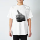 kimchinのモノクロームのグッドサイン Regular Fit T-Shirt