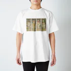 世界の絵画アートグッズのアルフォンス・ミュシャ《四つの時の流れ》 スタンダードTシャツ