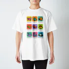 ドット絵どうぞの恐竜いっぱい スタンダードTシャツ