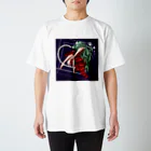 お月見　ユラギのワインレッド Regular Fit T-Shirt