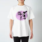 CK & outdoorマガジン店のガールパドラー裏ピンク背景 Regular Fit T-Shirt