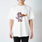 otoshimono-music shopのどや猫楽団・トランペット（下手入場） スタンダードTシャツ