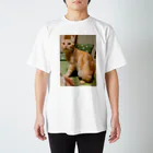 ふじちゃんの猫のまろんちゃんキーホルダー Regular Fit T-Shirt