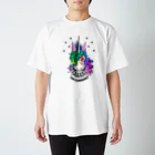 7IRO GLAMOUROUSの※黒文字 バックロゴ★ノエルデストロイクラッシャーTシャツ Regular Fit T-Shirt