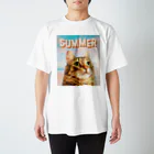 サメ わりとおもいのサマーねこちゃん Regular Fit T-Shirt