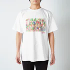 ラフト　コーラルのたくさんの花Tシャツ Regular Fit T-Shirt