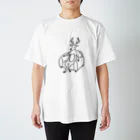 toss_toの鹿がソファに座る（線タイプ） スタンダードTシャツ