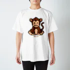 LoveAnimalのHELLO MONKEY スタンダードTシャツ