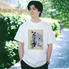keeeeeep smilingの参戦する猫 （ LINEをめぐる戦い） Regular Fit T-Shirt