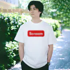 スタイリッシュ屋の【Scream】 Regular Fit T-Shirt