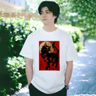 猫又庵🐈‍⬛Ukiyo-E CATのKABUKI CAT 003 Regular Fit T-Shirt