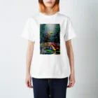 Laugh Rain LaboのFrog imagines the world. Regular Fit T-Shirt