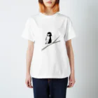 下田村の鳥の絵・バードウォッチング・シジュウカラ Regular Fit T-Shirt