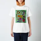 marimo shopのGarden Flower グリーン Regular Fit T-Shirt