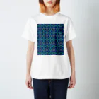 tettetextileのTako tile_blue スタンダードTシャツ