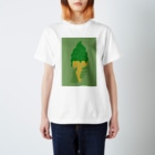 AI作家さむねこの作品集のIce Cat Matcha Regular Fit T-Shirt