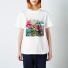 キエ＊カラフルの足もとの花園 Regular Fit T-Shirt