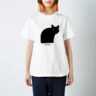 小鳥と映画館の猫背の黒猫ちゃん Regular Fit T-Shirt