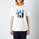 田中美穂植物店の水色の花たち Regular Fit T-Shirt
