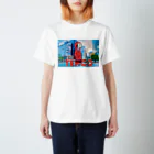 TENCO shopのTENCOちゃん light blue morning ver. Regular Fit T-Shirt