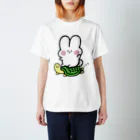 残業うさぎ🐰🌸の残業うさぎと「かめくん」 スタンダードTシャツ