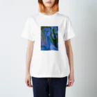 あくびの世界のBlue&Greenなフルイドアート Regular Fit T-Shirt