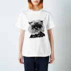 BFCisのBLACK FACE CAT is super monochrome スタンダードTシャツ