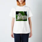 【CPPAS】Custom Pet Portrait Art Studioの優雅なグレートピレニーズドッグ Regular Fit T-Shirt