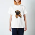 【CPPAS】Custom Pet Portrait Art Studioのブルマスティフの可愛い子犬 Regular Fit T-Shirt