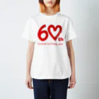 京都市立旭丘中学校昭和50年〜53年の旭丘中学1978年卒還暦Tシャツ赤文字 スタンダードTシャツ