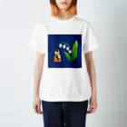 月見里 雀 -yamanashi suzume-のスズランと雀 スタンダードTシャツ