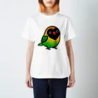 Cody the LovebirdのChubby Bird キエリクロボタンインコ Regular Fit T-Shirt