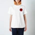 HI-IZURUのHINOMARU国　国旗（控えめ）、背中にHINOMARU国の地図（Land of the Rising Sun） Regular Fit T-Shirt