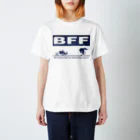 ジュニアサッカーサポーターの「ずっと友だち」ネイビー Regular Fit T-Shirt