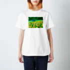 アートコミュニティー笑顔の花のひまわり Regular Fit T-Shirt