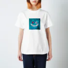 わんぱくサイコパスのsmileくんブルー Regular Fit T-Shirt