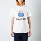 ろる→MEMORYのインコまんじゅう（セキセイインコ　ブルー） 티셔츠