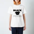 えんぴつのBLACK POWER パグ スタンダードTシャツ