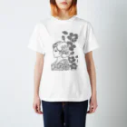 ki’s stampのWabisabiー椿(モノクロ) Regular Fit T-Shirt