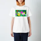 うにぽっぷこーんの観葉植物とお花 スタンダードTシャツ