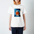 HARUNA AOKIのしゃぼんぼん・朝焼けのオレンジニット Regular Fit T-Shirt