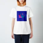 けいごの泳ぐ図形 あお スタンダードTシャツ