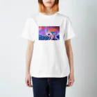 宇宙キャンプの深海でDJするねこ、タコとイカ、クラゲ、リュウグウノツカイ Regular Fit T-Shirt