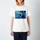 ちぃ散歩の海亀 Kazue.Ikeda スタンダードTシャツ